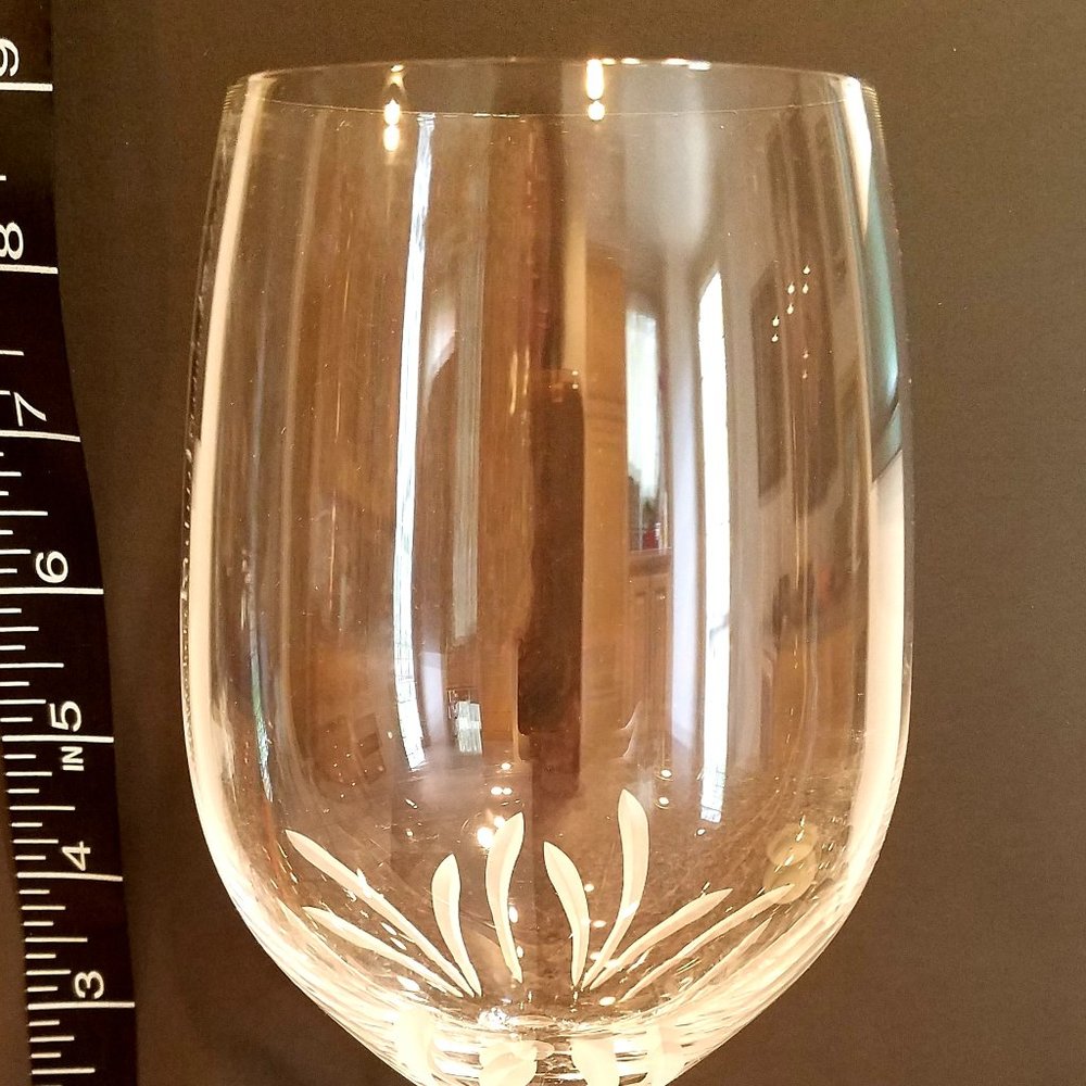 4 Princess House Vignette Glasses. 9" Fine Cristal